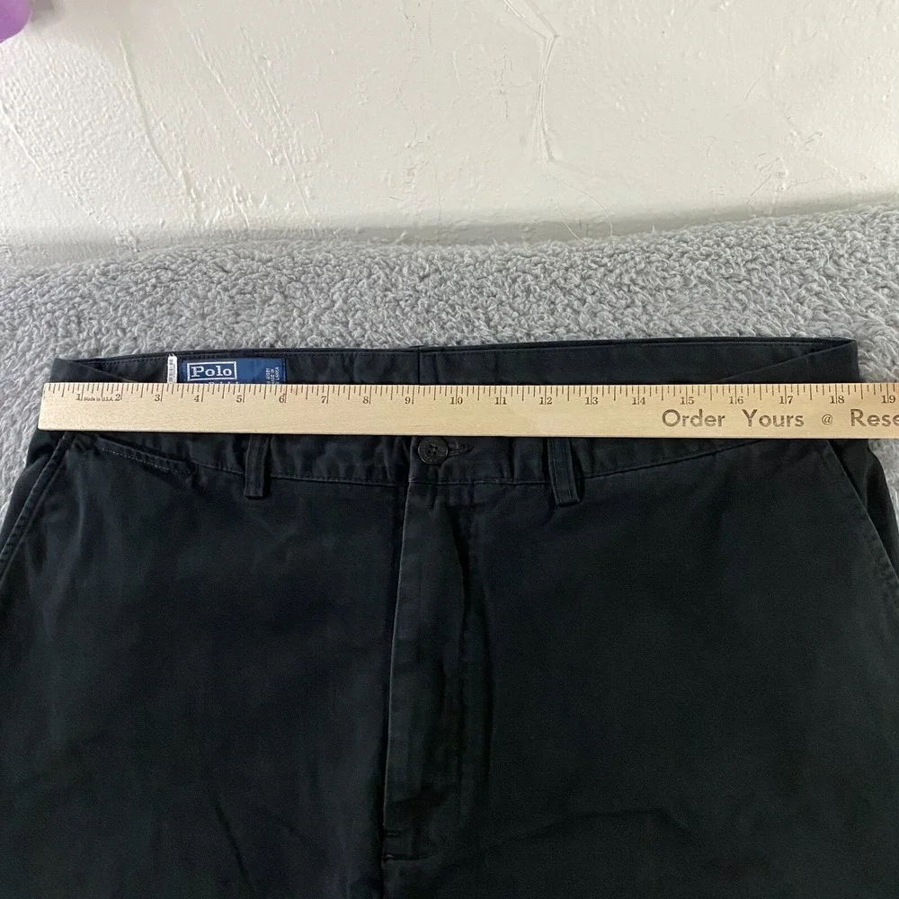 VTG Polo Ralph Lauren Prospect Pants Mens 38x32 fits 36x30 Chino Preppy Black